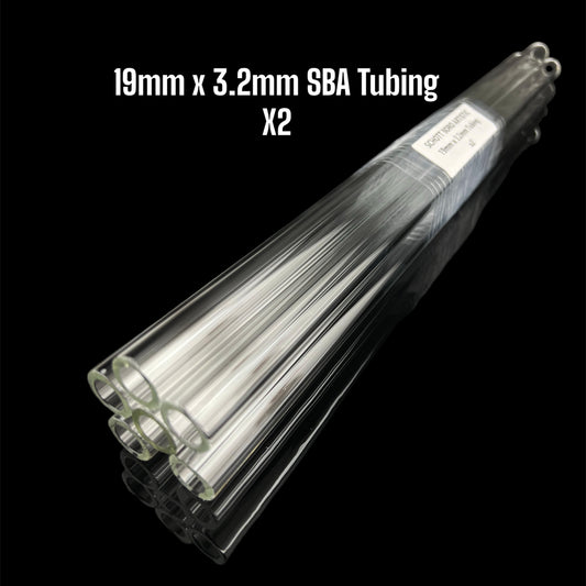 19mm x 3.2mm Clear Tubing - Schott Boro Artistic - COE 33 - 2pc.