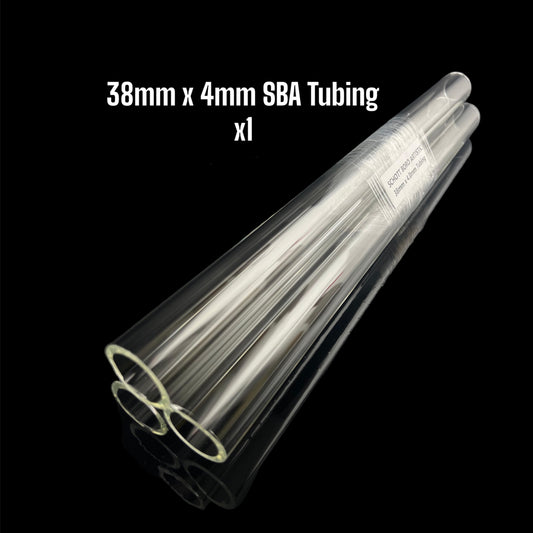 38mm x 4mm Clear Tubing - Schott Boro Artistic - COE 33 - 1pc.