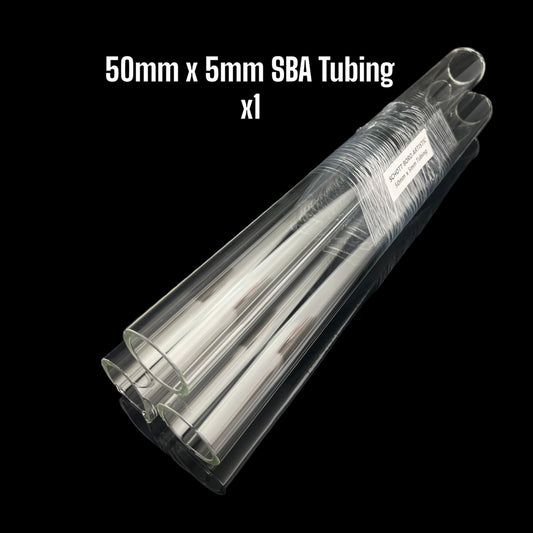 50mm x 5mm Clear Tubing - Schott Boro Artistic - COE 33 - 1pc.
