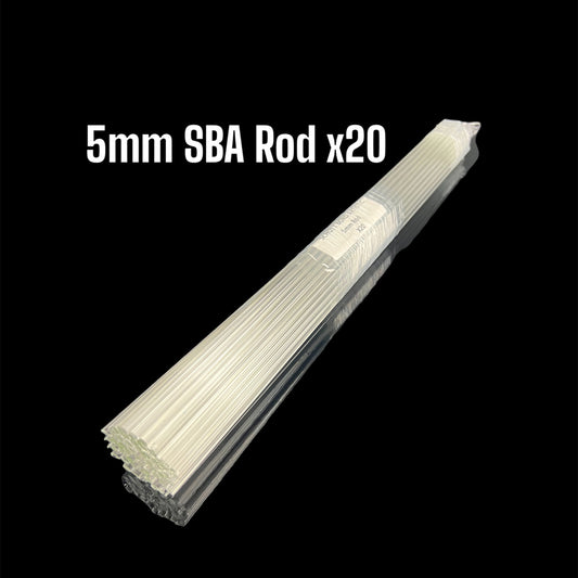 5mm Clear Rod - Schott Boro Artistic - COE 33 - 20pc.