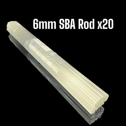 6mm Clear Rod - Schott Boro Artistic - COE 33 - 20pc.