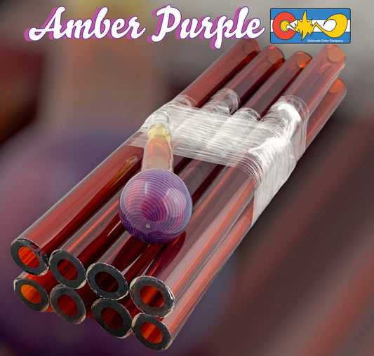 Amber Purple - Vac Stack - Borosilicate Glass - COE 33 - Single Color Tubing