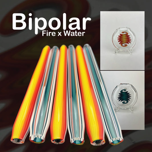 Fire x Water - Bipolar Tubing - Colorado Color Company - Borosilicate Glass