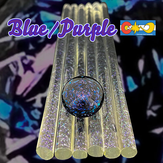 Blue/Purple - Dichroic Cane - Borosilicate Glass - COE33