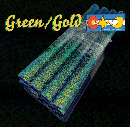 Green/Gold Dichroic - Cobalt core layer - Borosilicate glass