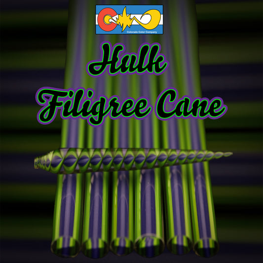 Hulk - Filigree Cane - Borosilicate glass - COE 33