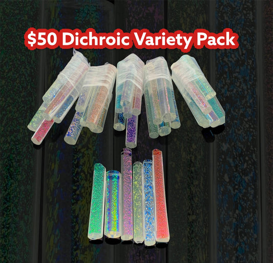 MEDIUM Dichroic Cane Pack - Variety Pack - 5oz. - Borosilicate - COE 33