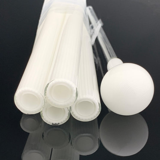 Star White - Vac Stack - Borosilicate Glass - COE 33 - Single Color Tubing