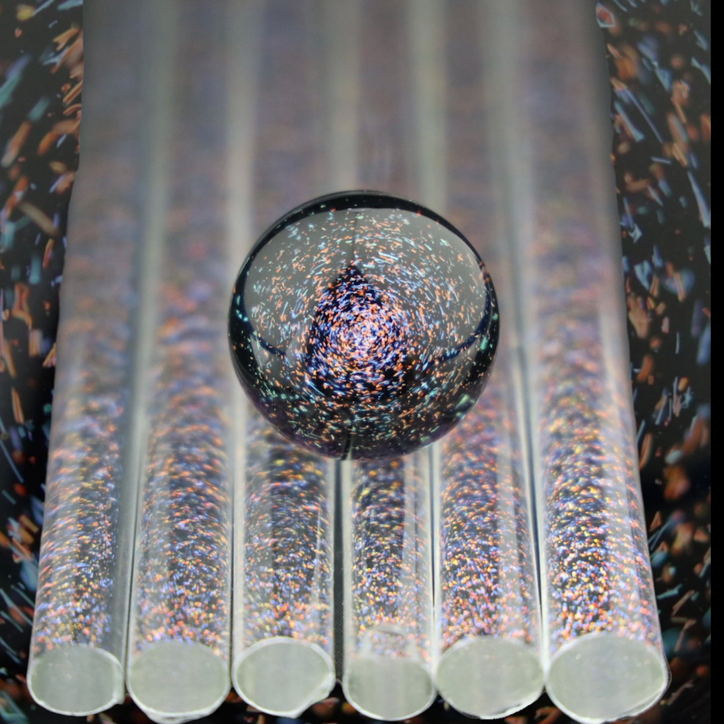 Light Blue/Red - Dichroic Cane - Borosilicate Glass - COE33