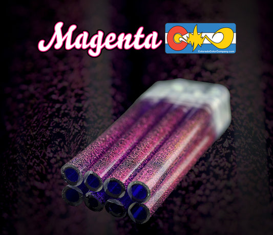 Magenta Dichroic Tubing - Cobalt core layer - Borosilicate glass