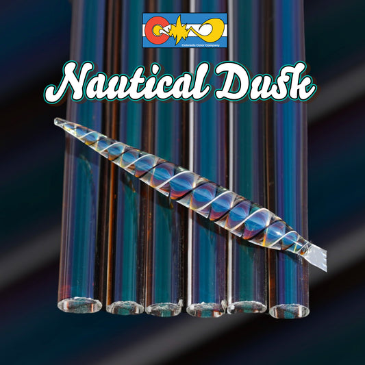 Nautical Dusk - Striking Filigree Cane - Borosilicate glass  - COE 33