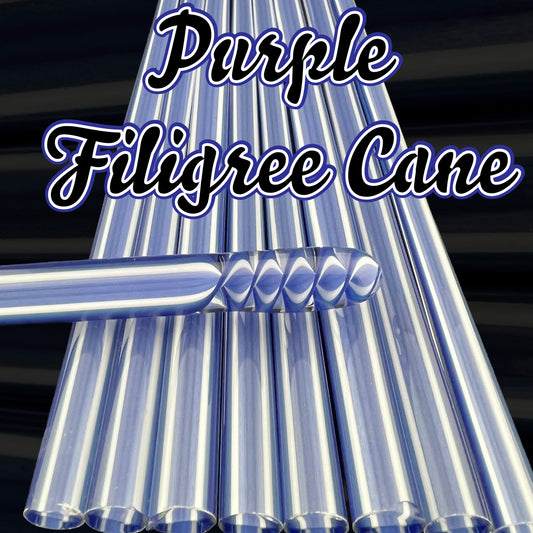 Purple Cane - Filigree Cane - Borosilicate glass - COE 33