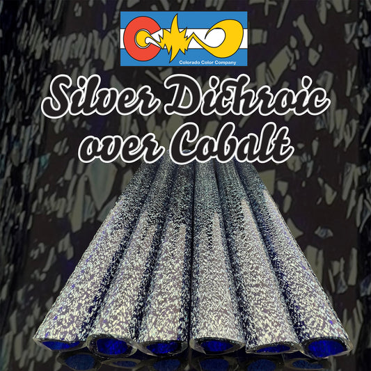 Silver Dichroic Tubing - Cobalt core layer - Borosilicate glass