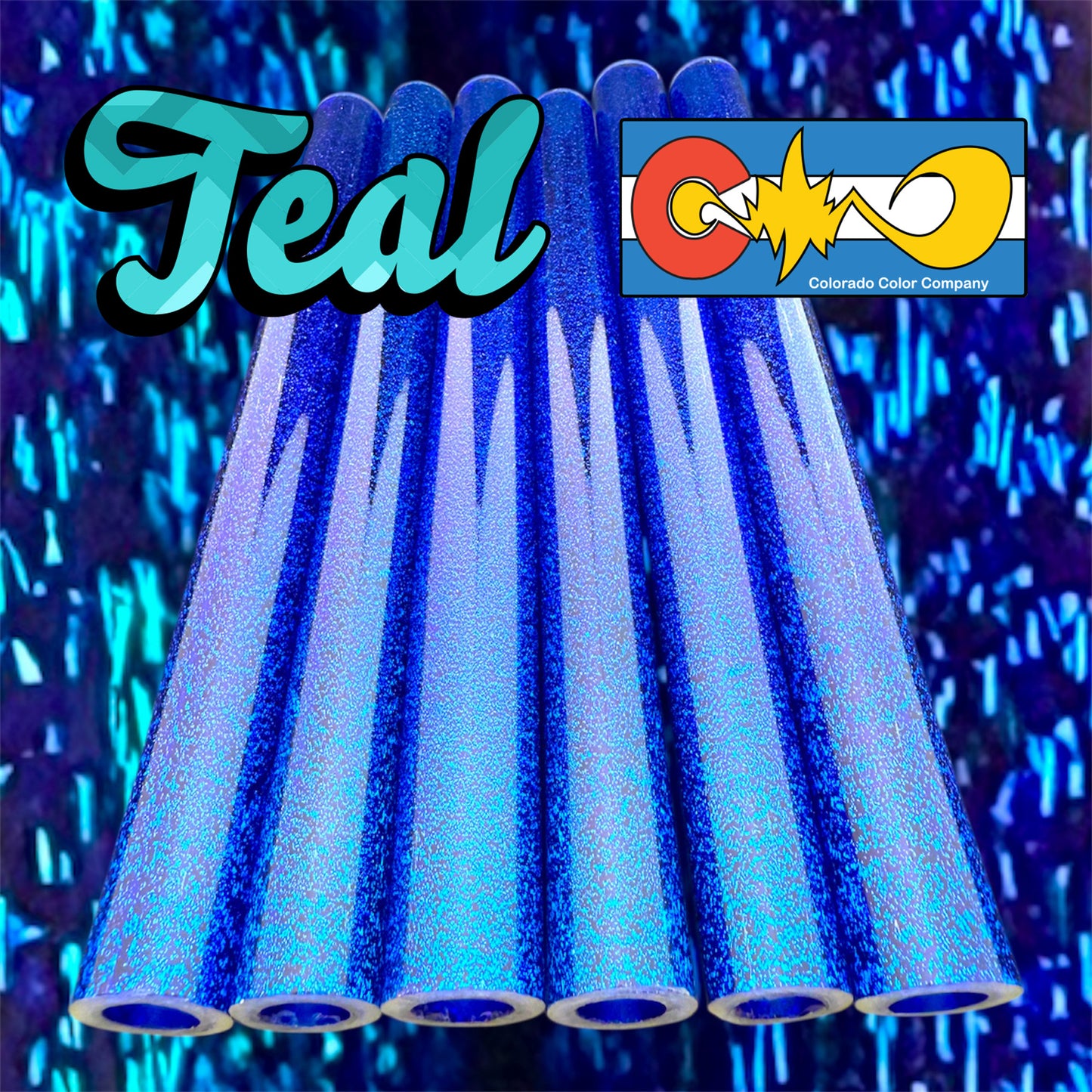 Teal Dichroic - Cobalt core layer - Borosilicate glass