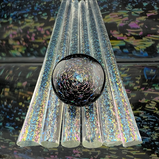 Magenta Rainbow - Dichroic Cane - Borosilicate Glass - COE33