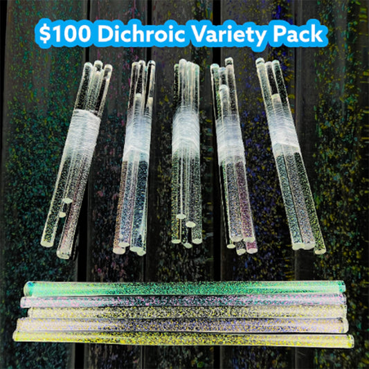LARGE Dichroic Cane Pack - Variety Pack - 10oz. - Borosilicate - COE 33