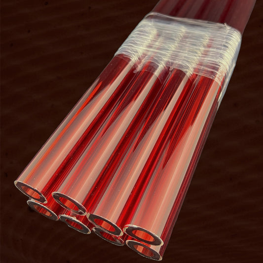 Ruby Slippers - Vac Stack - Borosilicate Glass - COE 33 - Single Color Tubing