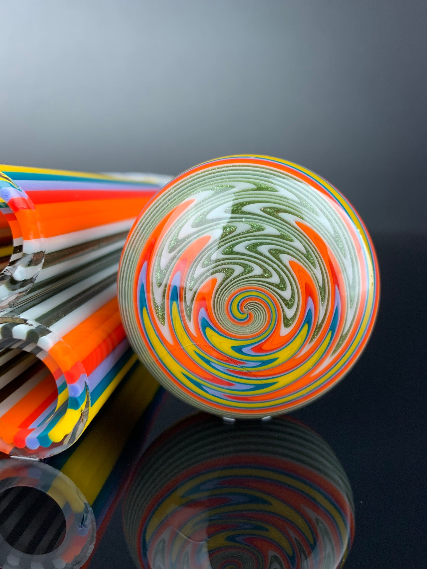 Sparkle Party - Vac Stack - Borosilicate Glass - COE 33 - Lined Tubing