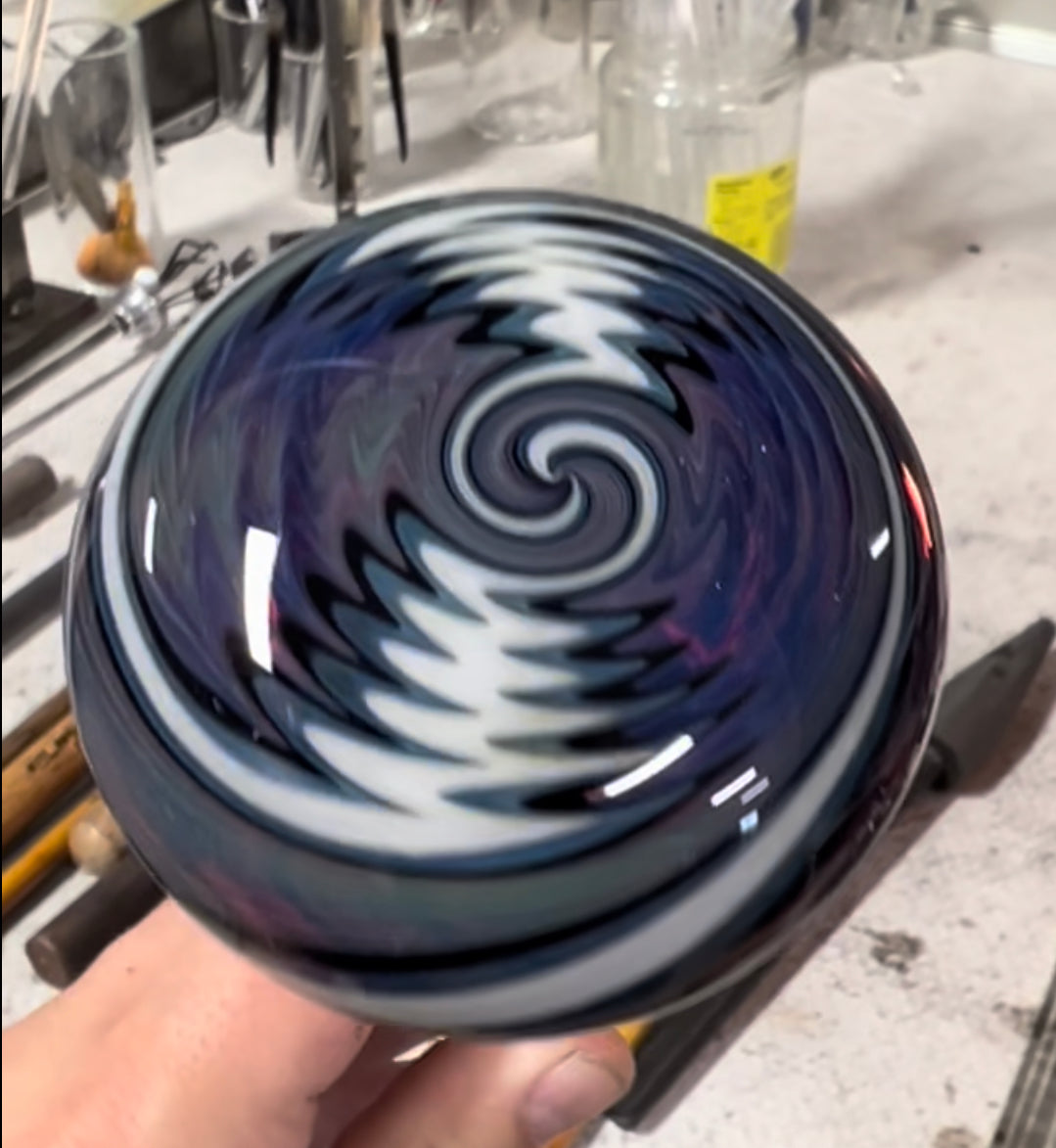 Lightning Bolt - Vac Stack - Borosilicate Glass - COE 33 - Lined Tubing