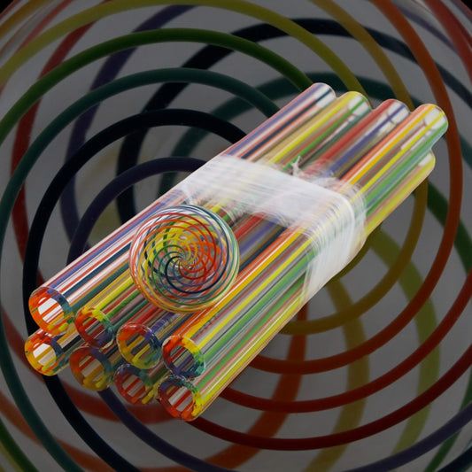 Over The Rainbow - Vac Stack - Borosilicate Glass - COE 33 - Lined Tubing