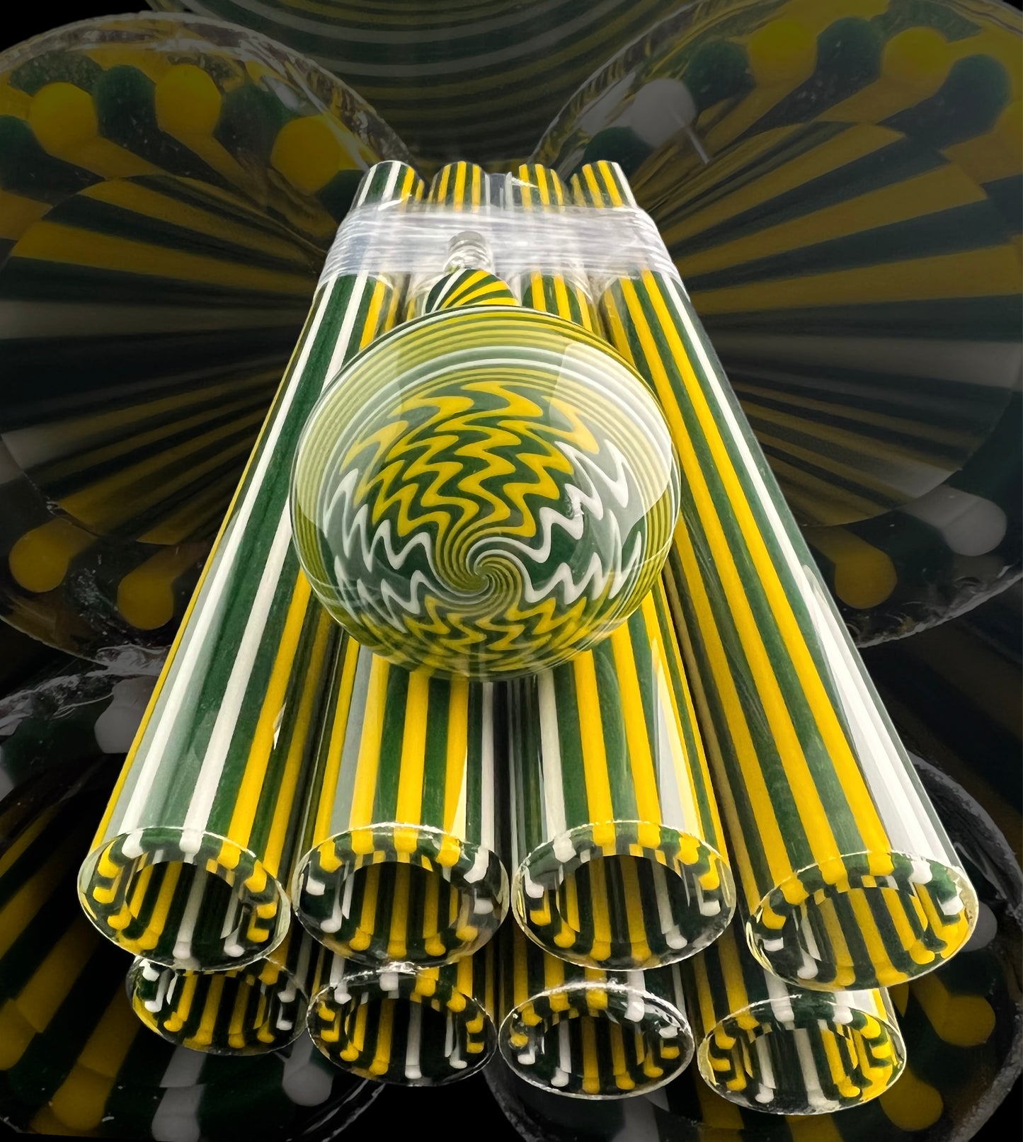 Cheese Head - Vac Stack - Borosilicate Glass - COE 33 - Lined Tubing