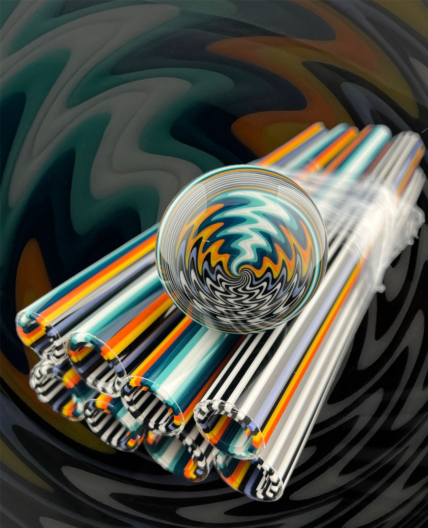 Super Zebra - Vac Stack - Borosilicate Glass - COE 33 - Lined Tubing