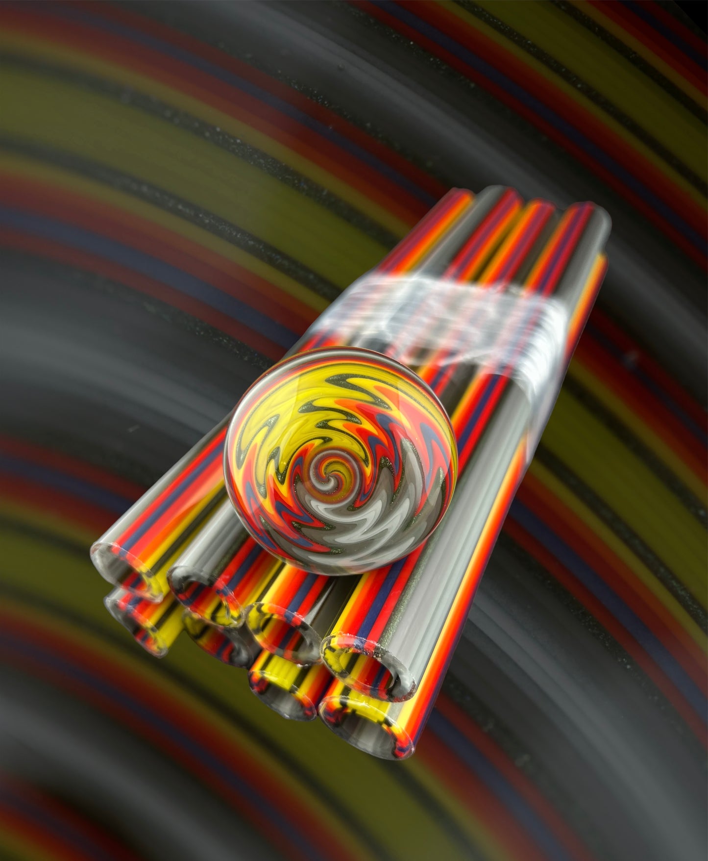 Gray Matter - Vac Stack - Borosilicate Glass - COE 33 - Lined Tubing