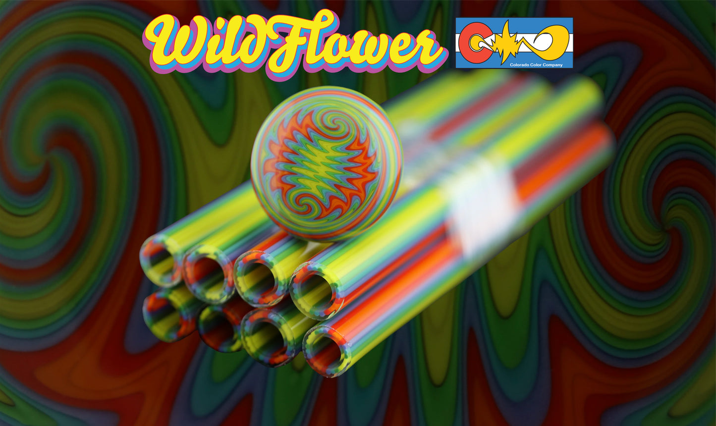 Wildflower - Vac Stack - Borosilicate Glass - COE 33 - Lined Tubing