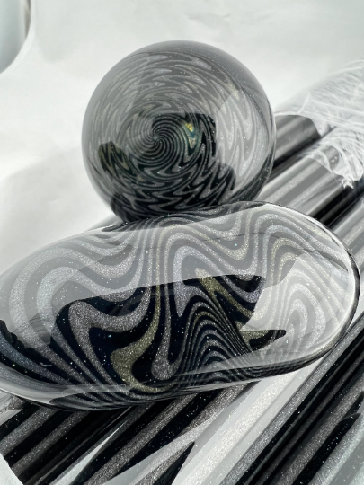 Black Magic - Vac Stack - Borosilicate Glass - COE 33 - Lined Tubing