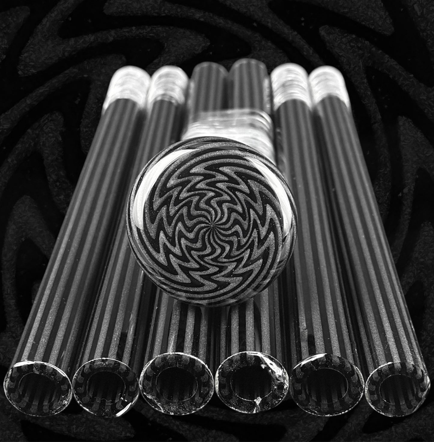 Black Magic - Vac Stack - Borosilicate Glass - COE 33 - Lined Tubing