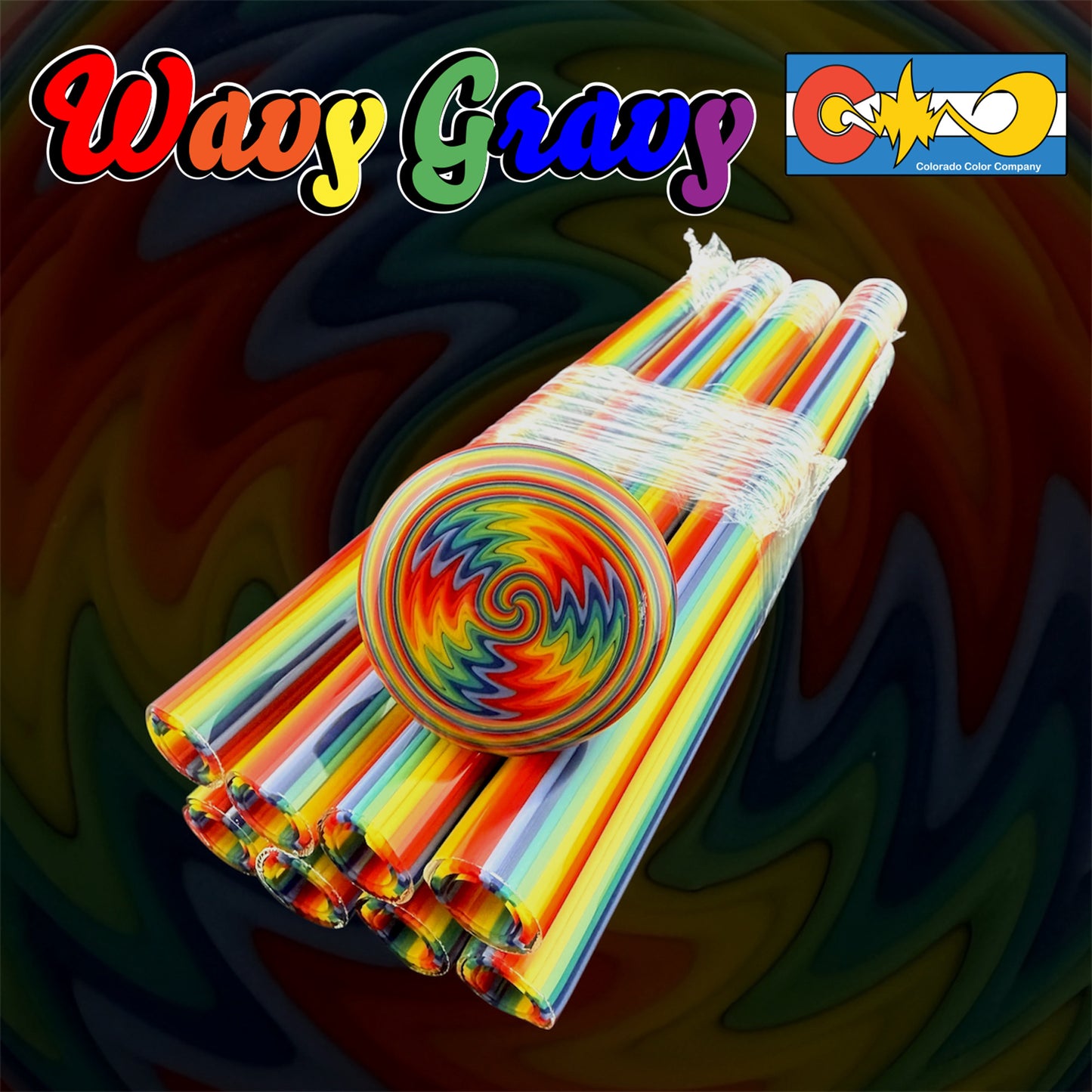 Wavy Gravy - Vac Stack - Borosilicate Glass - COE 33 - Lined Tubing