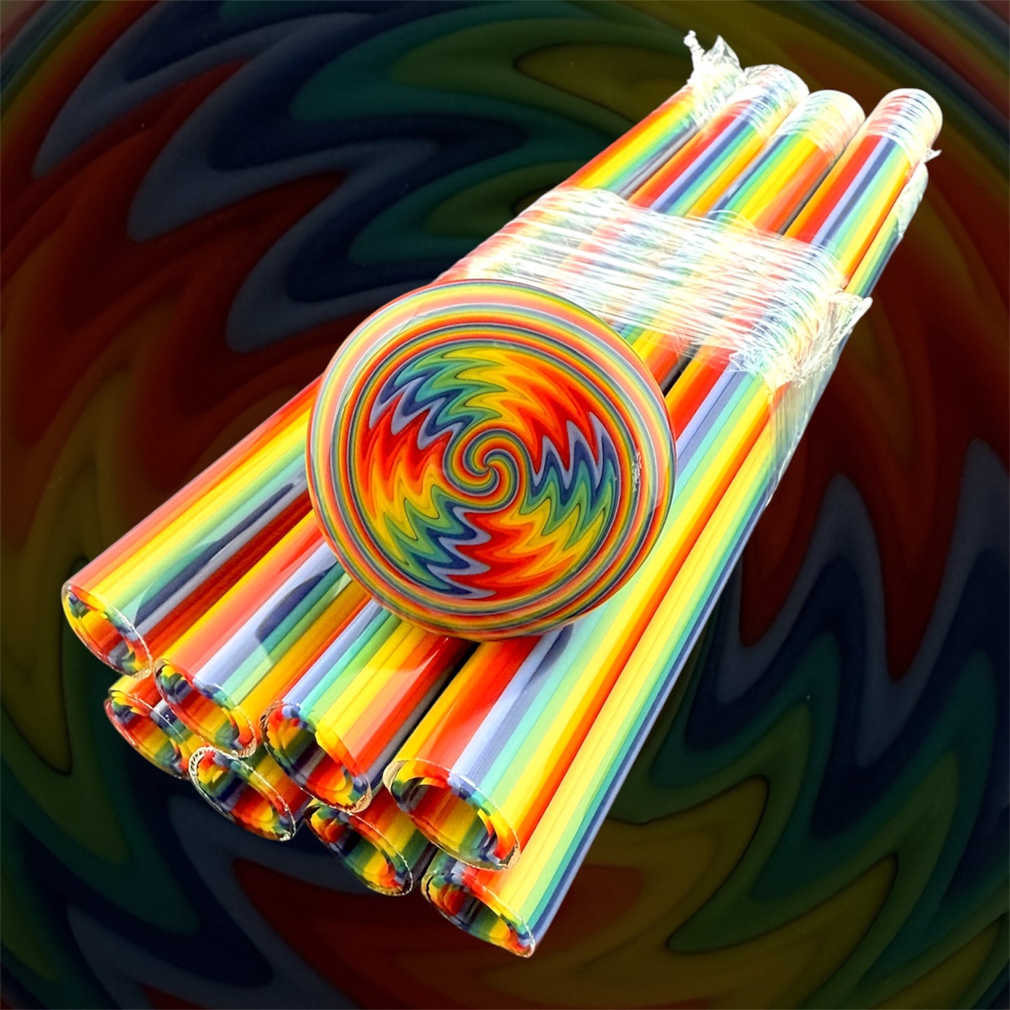 Wavy Gravy - Vac Stack - Borosilicate Glass - COE 33 - Lined Tubing