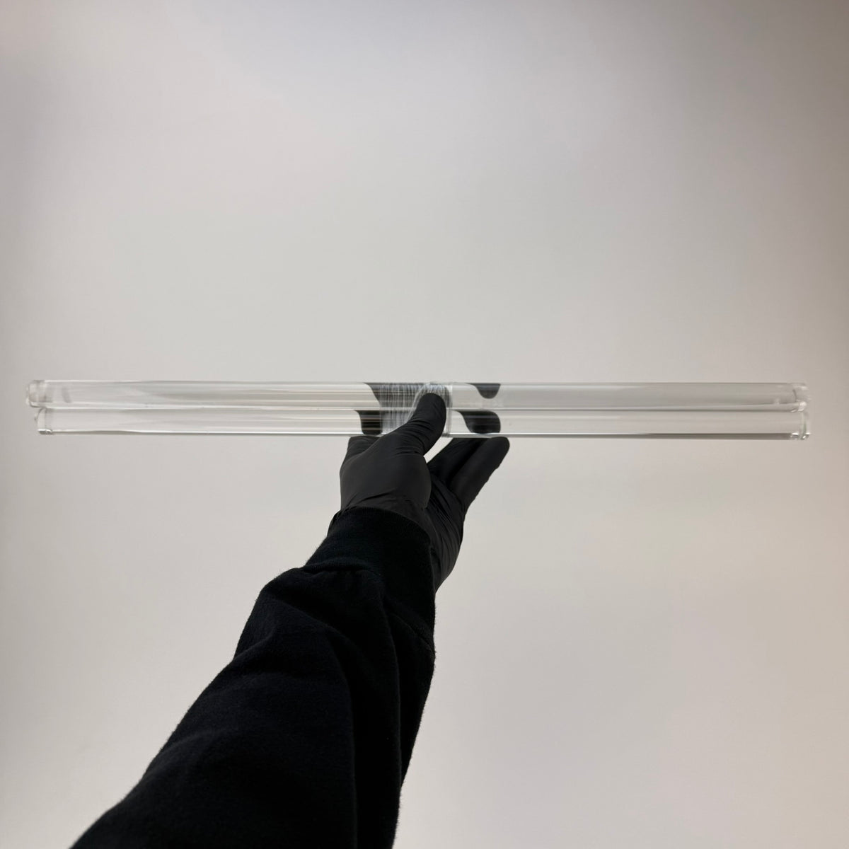 12 mm transparenter Stab – Schott Boro Artistic – COE 33 – 5 Stück.