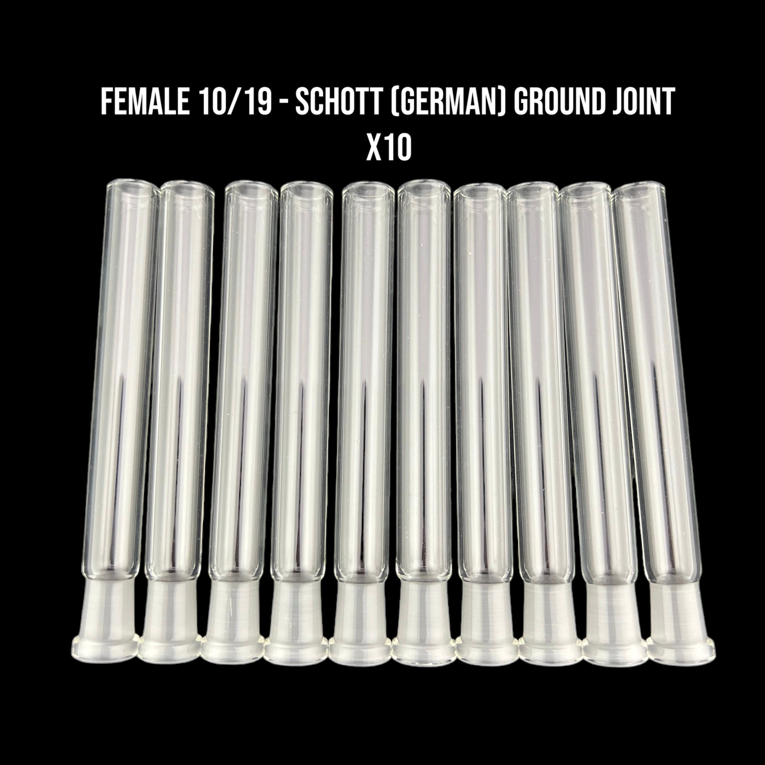 10mm Female German Ground Joints - 10/19 Glass on Glass Fitting - Scho ...