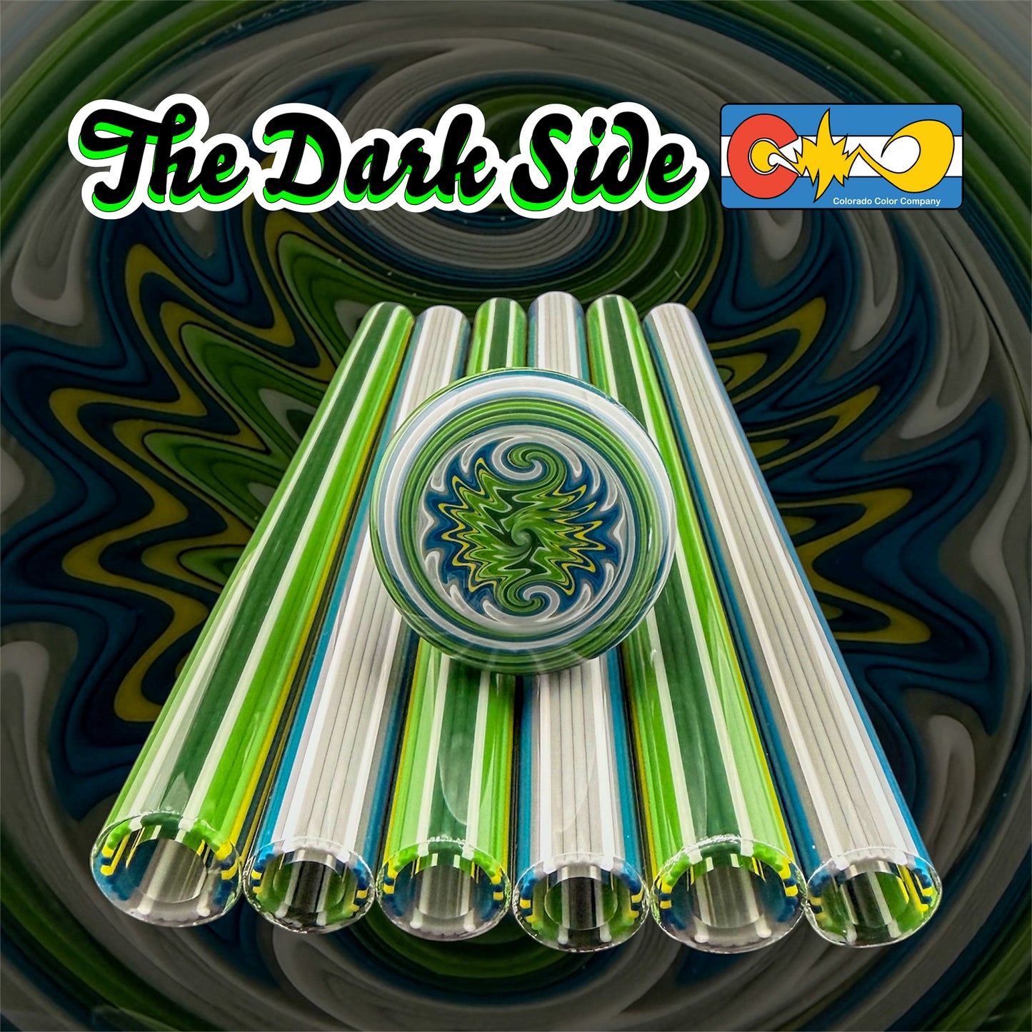 The Dark Side - Vac Stack - Borosilicate Glass - COE 33 - Lined Tubing