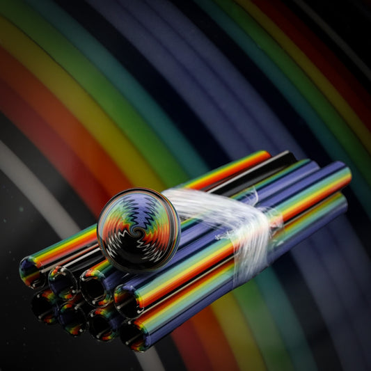 Galaxy Rainbow - Vac Stack - Borosilicate Glass - COE 33 - Lined Tubing