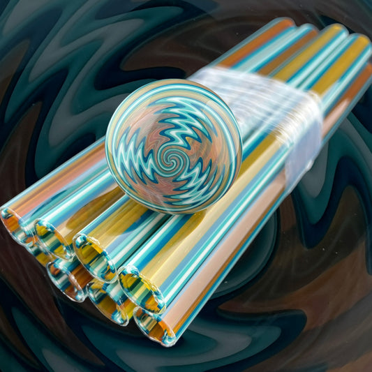 Icy Creek  - Vac Stack - Borosilicate Glass - COE 33 - Lined Tubing