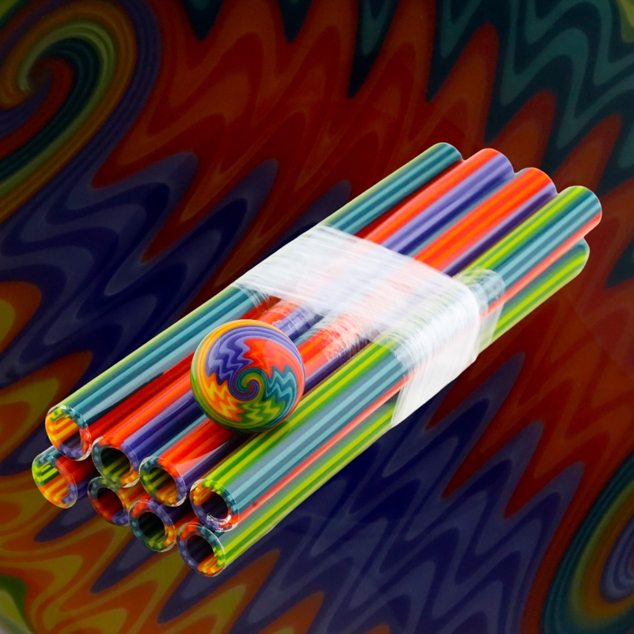Unicorn Poop - Vac Stack - Borosilicate Glass - COE 33 - Lined Tubing ...