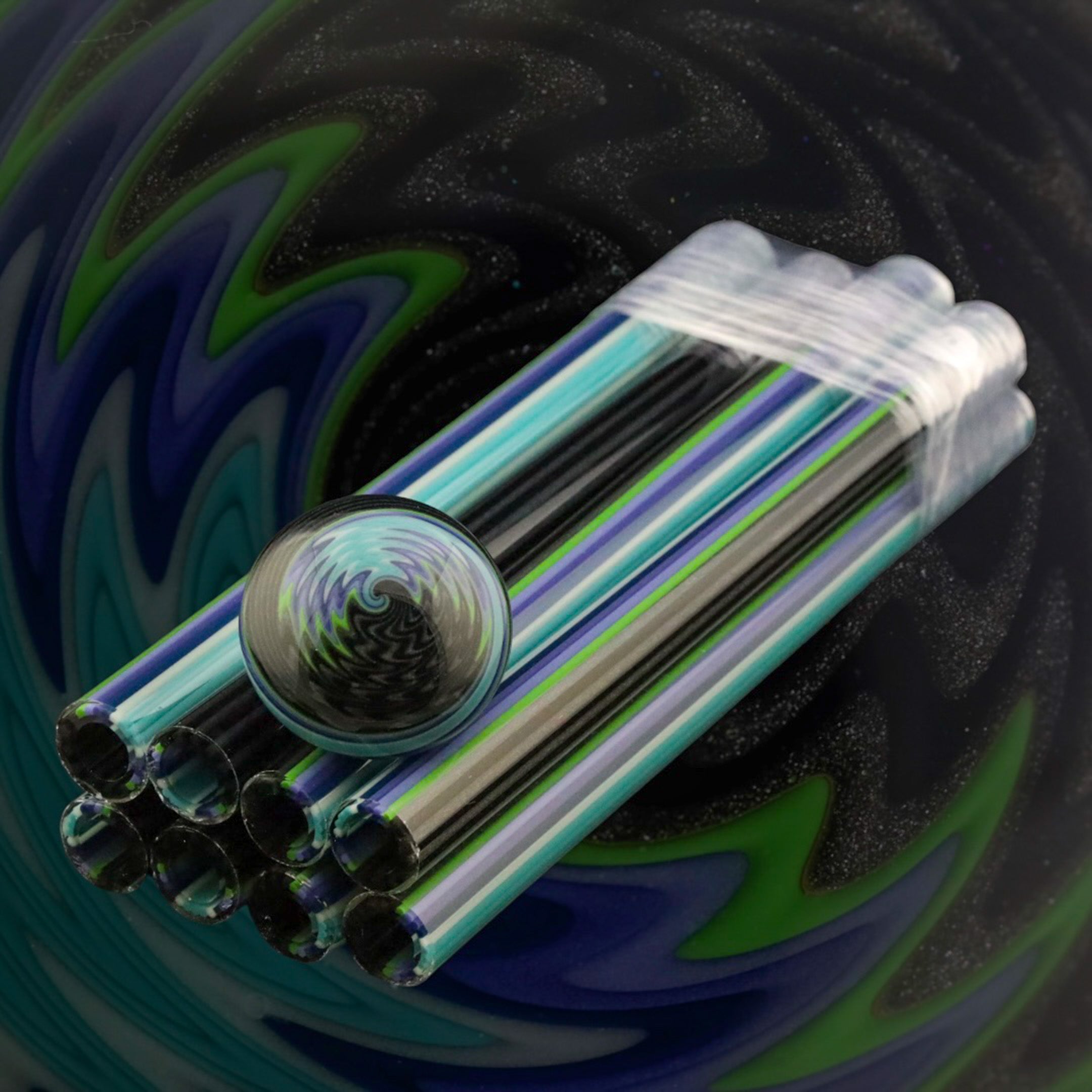 Blue Voodoo Stack Voodoo - Vac Stack - Borosilicate Glass - COE 33 - Lined Tubing ...